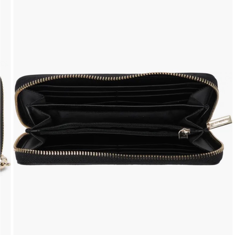 Kate Spade Black and Cream Staci Continental Wallet - Picture 6 of 7